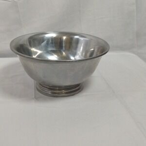 Vintage Pewtarex York PA Aluminum Marked Footed Pedestal Bowl Revere Style